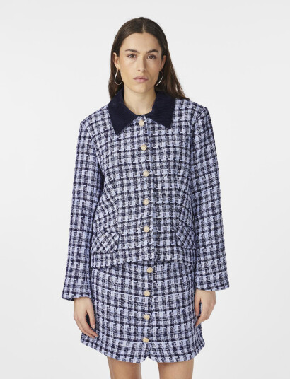 YAS Yasbucana Ls Short Jacket - Blue - XS
