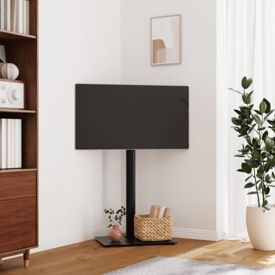 TV benk hjørne 1 lag for 32 65 tommer svart