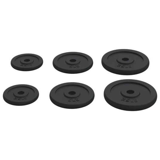 vidaXL Vektskiver 6 stk 30 kg støpejern