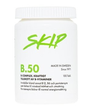 SKIP B.50 B Complex 100 tabletter SKIP B.50 B Complex 100 tabletter