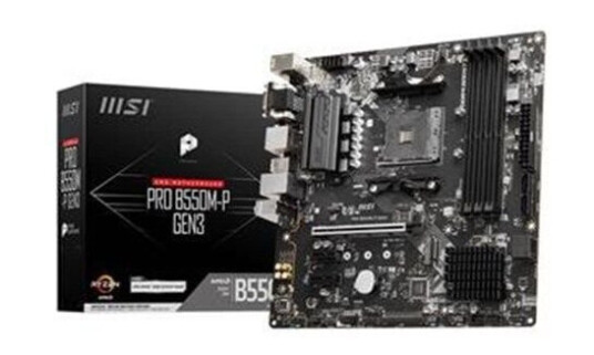 MSI PRO B550M-P GEN3 - AMD B550 - AMD AM4 socket - DDR4 RAM - Micro-ATX