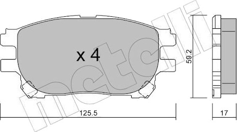 METELLI 22 0615 0 Bremseklosser