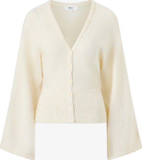 Gina Tricot Kardigan Fitted waist knitted cardigan Natur