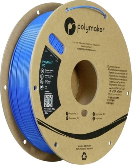 Polymaker PolyMax PC Filament 1.75 mm 750 g Blå PC02011