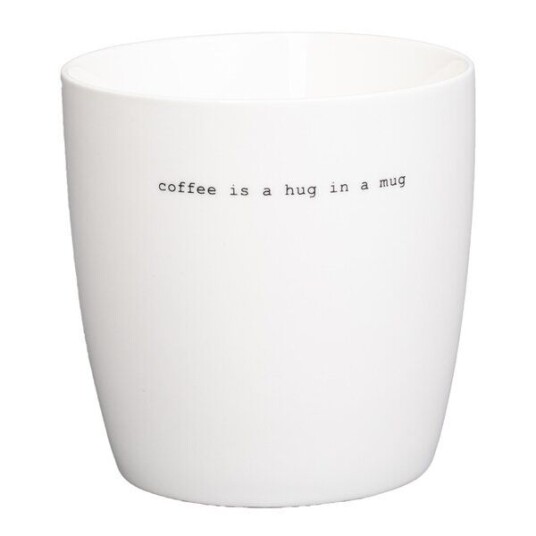 Sögne Home   Krus Big Coffee Is a Hug 45 cl hvit