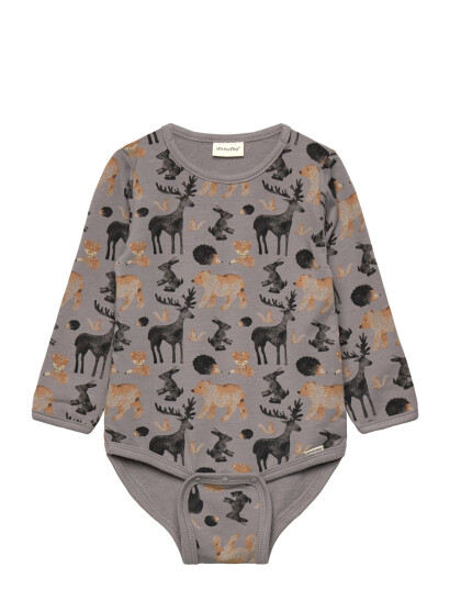 Minymo Body Ls Aop Sweat Grey 74 Minymo Body Ls Aop Sweat Grey 74