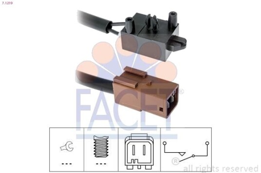 Bryter koblingsbetjening (hastighetsreg) FACET 7.1219 Bryter koblingsbetjening (hastighetsreg) FACET 7.1219