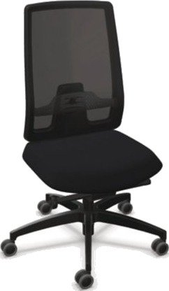 Kontorstol Dauphin Indeed Swivel, Mesh Ryg, Sort Kontorstol Dauphin Indeed Swivel, Mesh Ryg, Sort