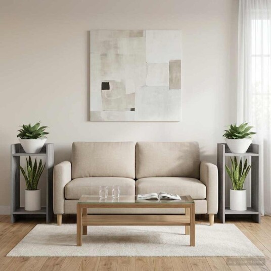 vidaXL Planteholder 2 stk. Grå Sonoma 30 x 30 x 60 cm Konstruert tre
