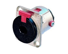 Neutrik jack plugg chassi stereo hunn sølv D type 3FP6C