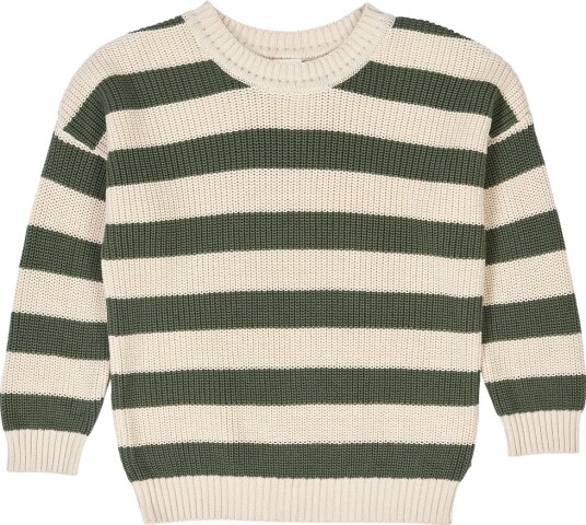 Müsli Genser Strikk Stripe Oak Müsli 4 år 104 Genser Beige Grønn
