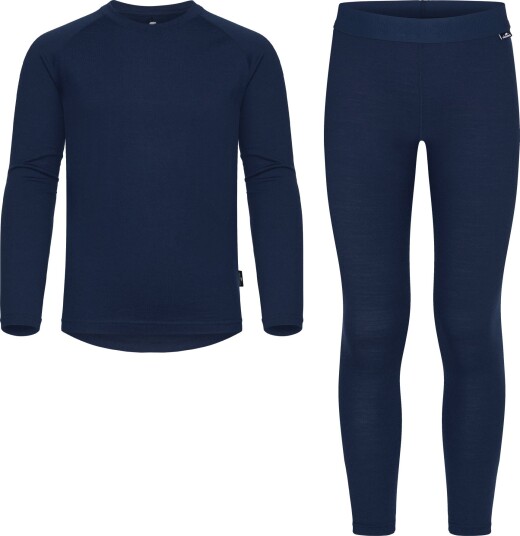 Gridarmor Juniors' Viks Wool Undertøy Set Navy Blazer 158/164