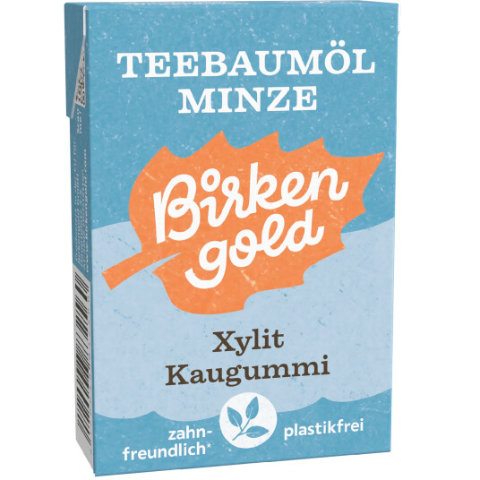 Naturlig Xylitol Tyggegummi Birkengold TEA TREE Mint Plastfri 28g Naturlig Xylitol Tyggegummi Birkengold TEA TREE Mint Plastfri 28g