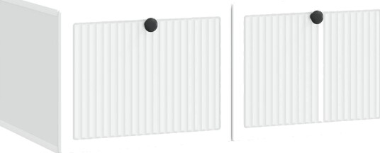  Vegghengt TV skap Hvit 78,5 x 41 x 30 cm Konstruert tre