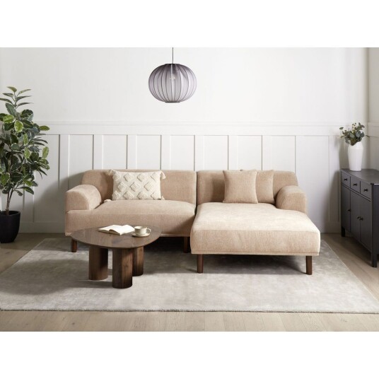Hjørnesofa Holt Beige brun/polyester
