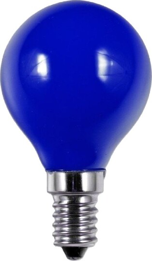 Spl E14 1W LED kronepære G45 Blå Party Colour Premium