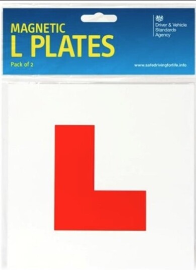 The official DVSA magnetic L plates