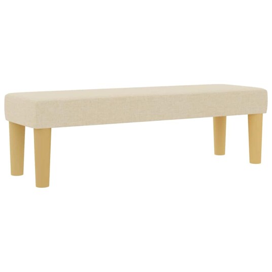 Box Spring Seng med madrass & benk Krem 140x200 cm Stoff