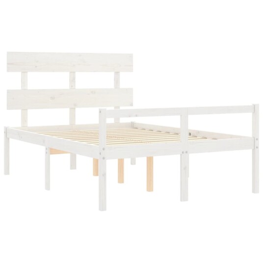 vidaXL Sengeramme med hodegavl hvit 120x200 cm heltre vidaXL Sengeramme med hodegavl hvit 120x200 cm heltre