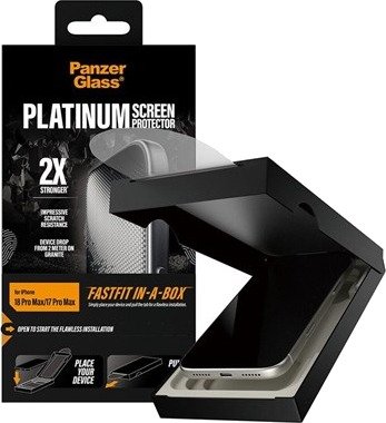 PanzerGlass Platinum Screen Protector Apple iPhone 18 Pro Max | 17 Pro Max w. FASTFIT IN-A-BOX