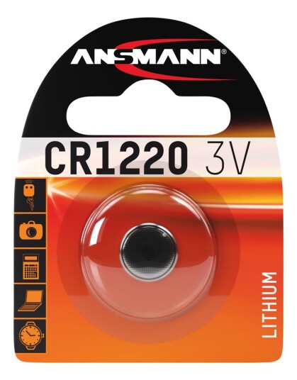 Ansmann CR1220 3V Litium Knappebatteri Ansmann CR1220 3V Litium Knappebatteri