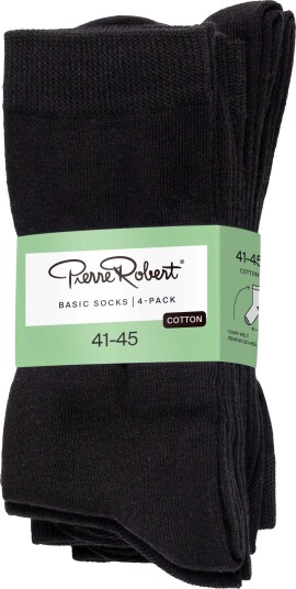 Pierre Robert Basic Socks Cotton X4 Black 41 45 Pierre Robert Basic Socks Cotton X4 Black 41 45