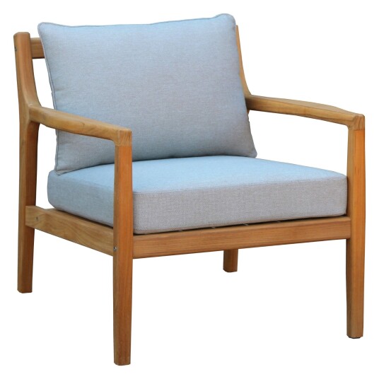 Sunzo Manchester lenestol Teak/beige Natur Sunzo Manchester lenestol Teak/beige Natur