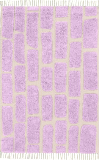 Ryetepper Cyrus Natural Cotton Shaggy lilla Størrelse: 200 x 290 cm