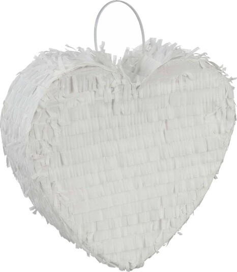 Rxs Hvit hjerteformet pinata 10046396