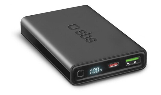 Sbs Tebb10000lcdevopd20k, 10000 Mah, Lithium Polymer (Lipo), 20 W, Sort