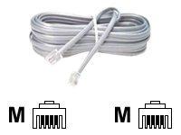 MicroConnect Modular - Telefonkabel - RJ-11 (hann) til RJ-11 (hann) - 2 m
