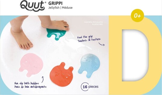 Quut Anti-Skli Sugekopper For Manet Badekar Grippi Jellyfish 16 Stk. Quut Anti-Skli Sugekopper For Manet Badekar Grippi Jellyfish 16 Stk.