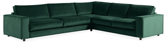 Cloudia Hjørnesofa Large Fløyel Grønn