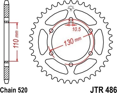 Kjedehjul JTSPROCKETS JTR486.38
