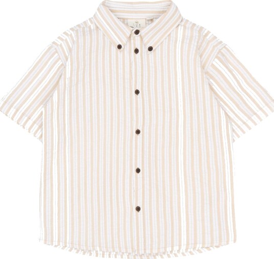 The New Tnsmith S_S Shirt Beige 110/116