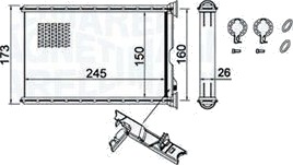 Varmeapparat register MAGNETI MARELLI 350218455000