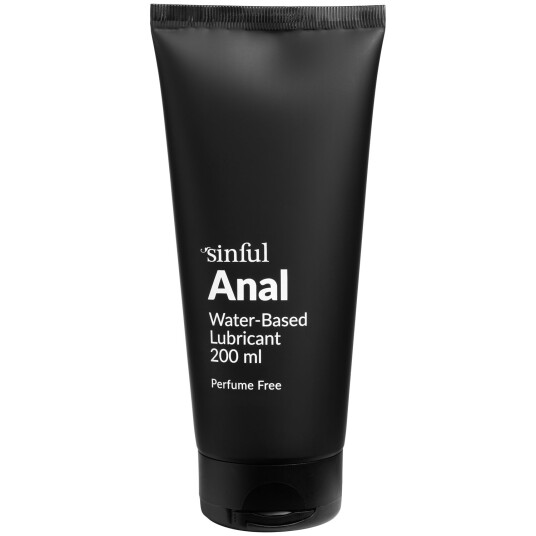 Sinful Anal Vannbasert Glidemiddel 200 ml     - Klar