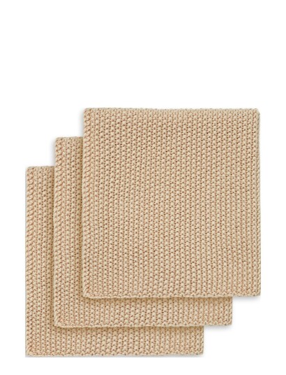 Engholm Textiles Line Dishcloth - Beige - 25X25CM Engholm Textiles Line Dishcloth - Beige - 25X25CM