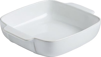 Pyrex fat signature 22x22cm hvit keramikk