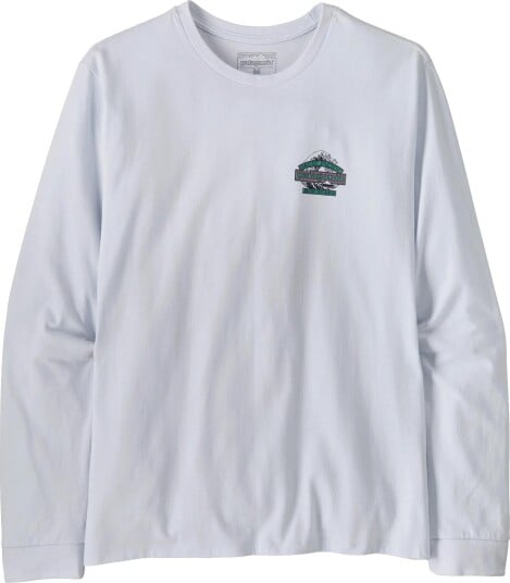 Patagonia Men"s Long Sleeved Great Waves Responsibili Tee Fiber White S