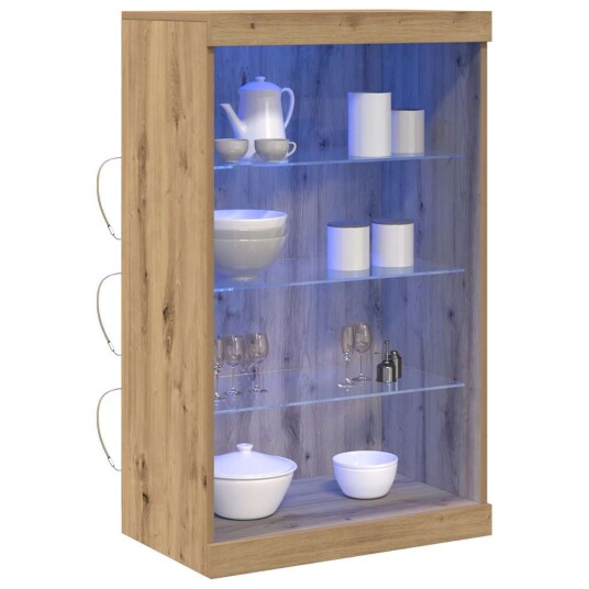Sideboard med LED Lys Artisan Eik 60,5x37x100 cm Sideboard med LED Lys Artisan Eik 60,5x37x100 cm