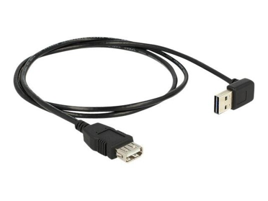 Delock USB 2.0 Forlengelseskabel 1 m - Hankjønn til Hankjønn, Gullbelagte Kontakter