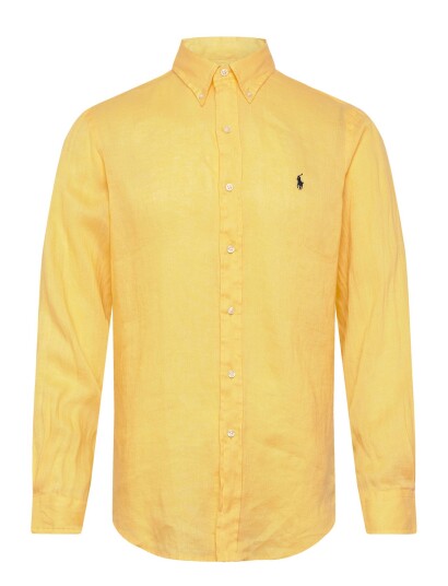 Polo Ralph Lauren Custom Fit Linen Shirt Yellow XXL