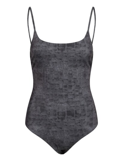 Weekday Printed Swimsuit Black M
