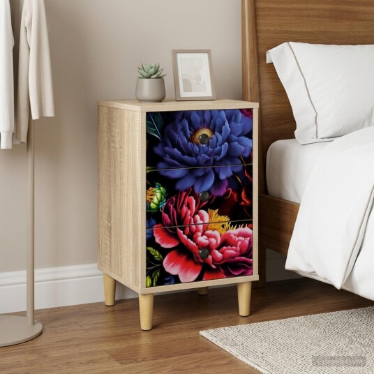 vidaXL Nattbordskap KIEL Sonoma eik 36 x 33 x 60 cm Konstruert tre