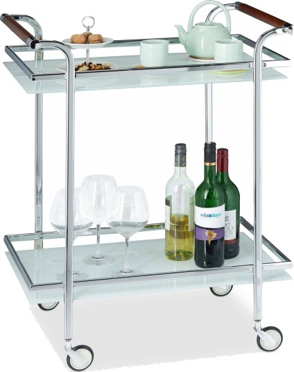 Serveringsvogn frostet glass