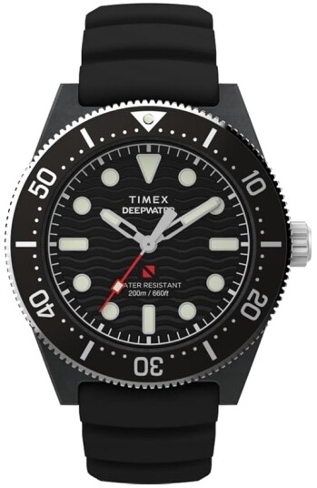 Timex Herreklokke TW2Y02200 Deepwater Sort/Gummi Ø43 mm