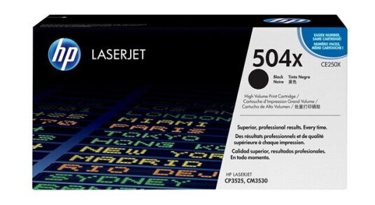 HP 504X / CE250X High Capacity Black Toner - Laser toner Svart HP 504X / CE250X High Capacity Black Toner - Laser toner Svart