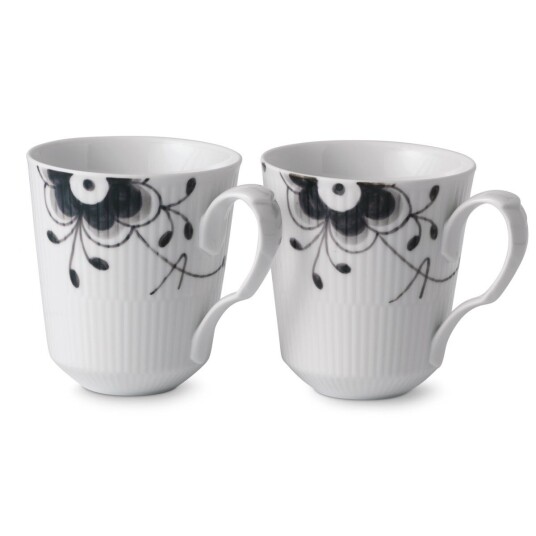Royal Copenhagen Black Fluted Mega kopp 2-pakn. 37 cl Royal Copenhagen Black Fluted Mega kopp 2-pakn. 37 cl