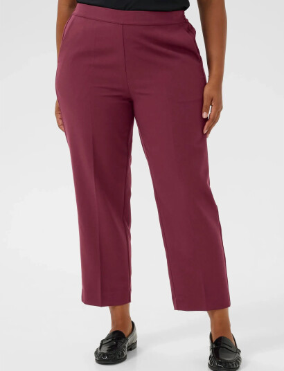 Kaffe Curve Kcsakira Cropped Pants - Red - 48